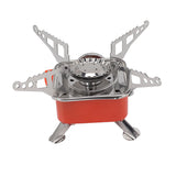 Outdoor Gas Stove Folding Mini Quadrate Stove Cooker Camping Picnic Portable Gas Stove - Low Angle