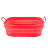 20.5cm Fryer Liners Square Folding Dishwasher Safe Silicone Fryer Pot Basket For Replacement Kitchen Red - Close-Up Angle