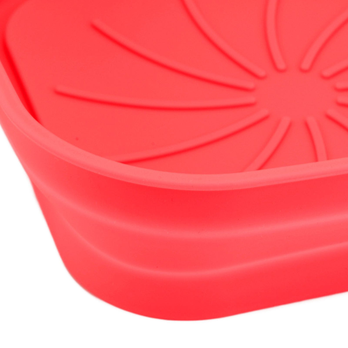 20.5cm Fryer Liners Square Folding Dishwasher Safe Silicone Fryer Pot Basket For Replacement Kitchen Red