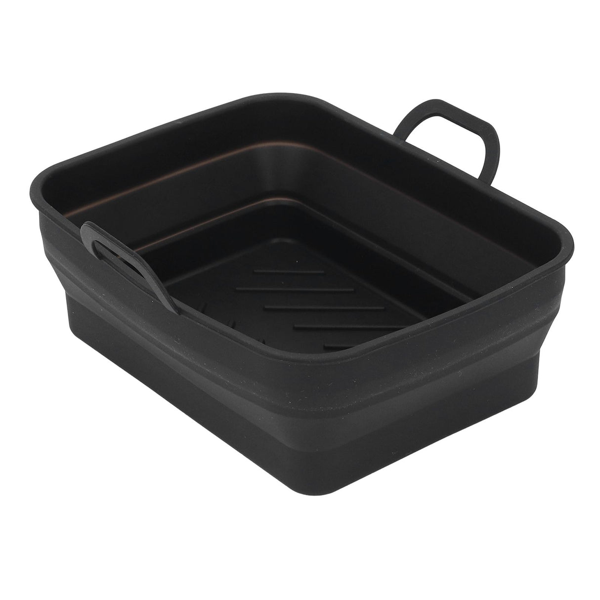 Silicone Air Cooker Pot Rectangular Fryer Liner Tray Replacement for Kitchen Cooking Accessories Black