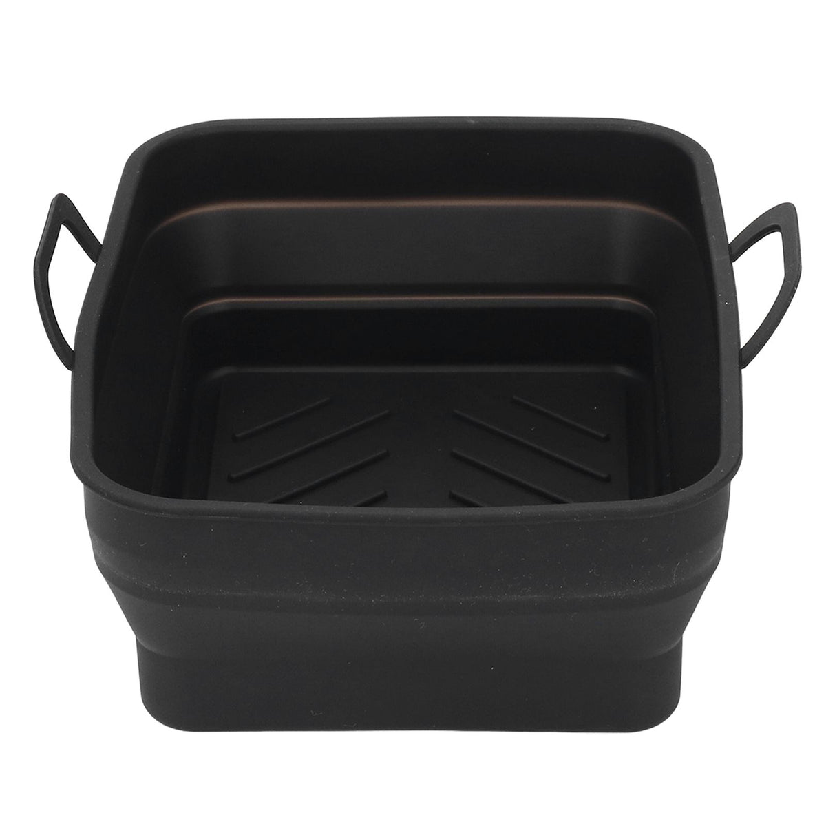 Silicone Air Cooker Pot Rectangular Fryer Liner Tray Replacement for Kitchen Cooking Accessories Black
