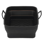 Silicone Air Cooker Pot Rectangular Fryer Liner Tray Replacement for Kitchen Cooking Accessories Black