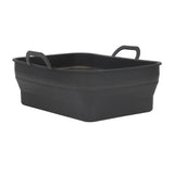 Silicone Air Cooker Pot Rectangular Fryer Liner Tray Replacement for Kitchen Cooking Accessories Black
