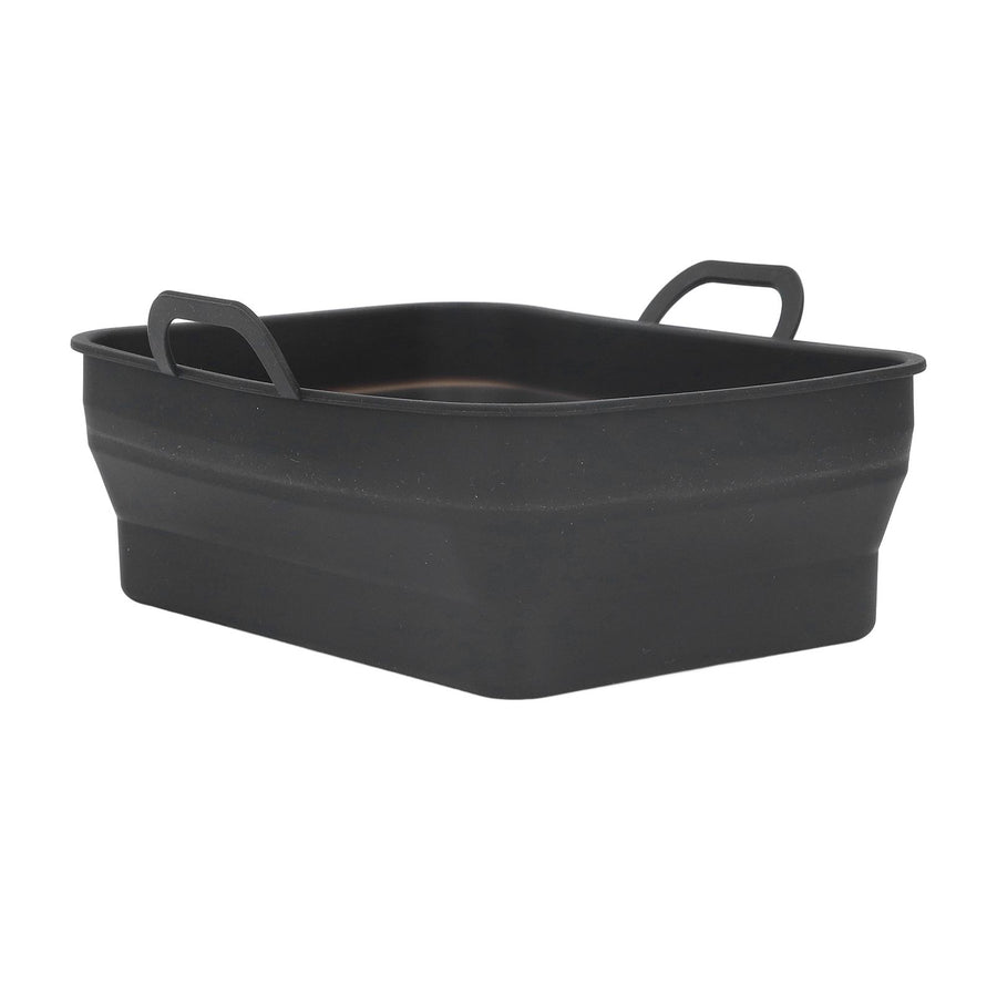 Silicone Air Cooker Pot Rectangular Fryer Liner Tray Replacement for Kitchen Cooking Accessories Black