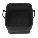 Silicone Air Cooker Pot Rectangular Fryer Liner Tray Replacement for Kitchen Cooking Accessories Black