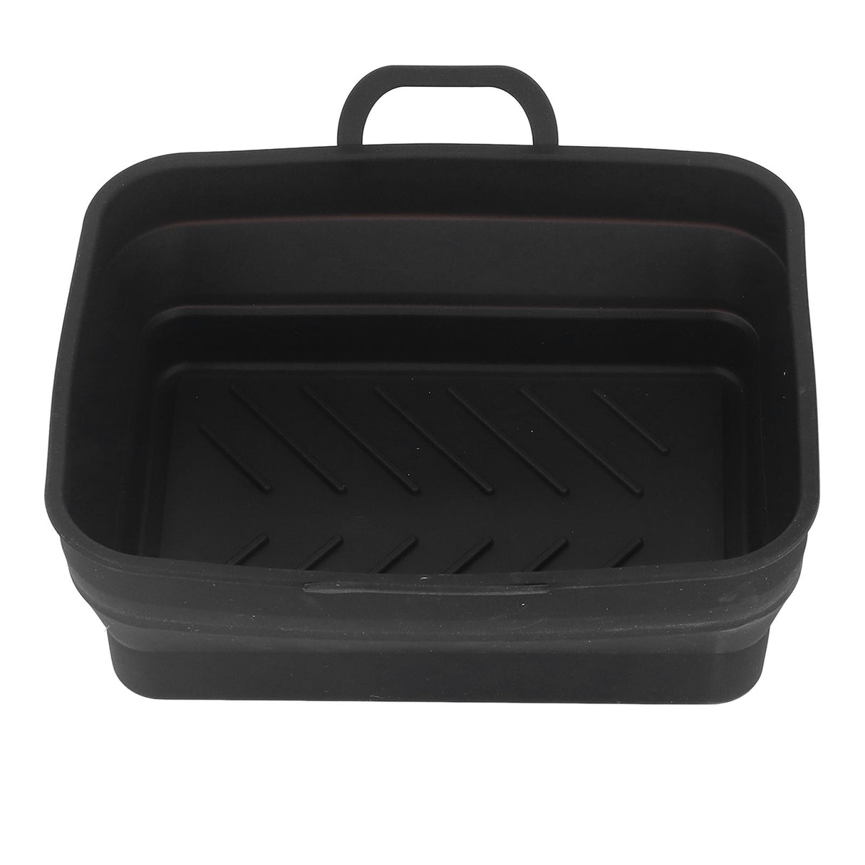 Silicone Air Cooker Pot Rectangular Fryer Liner Tray Replacement for Kitchen Cooking Accessories Black