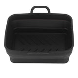 Silicone Air Cooker Pot Rectangular Fryer Liner Tray Replacement for Kitchen Cooking Accessories Black