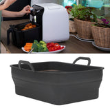Silicone Air Cooker Pot Rectangular Fryer Liner Tray Replacement for Kitchen Cooking Accessories Black - Extra Image