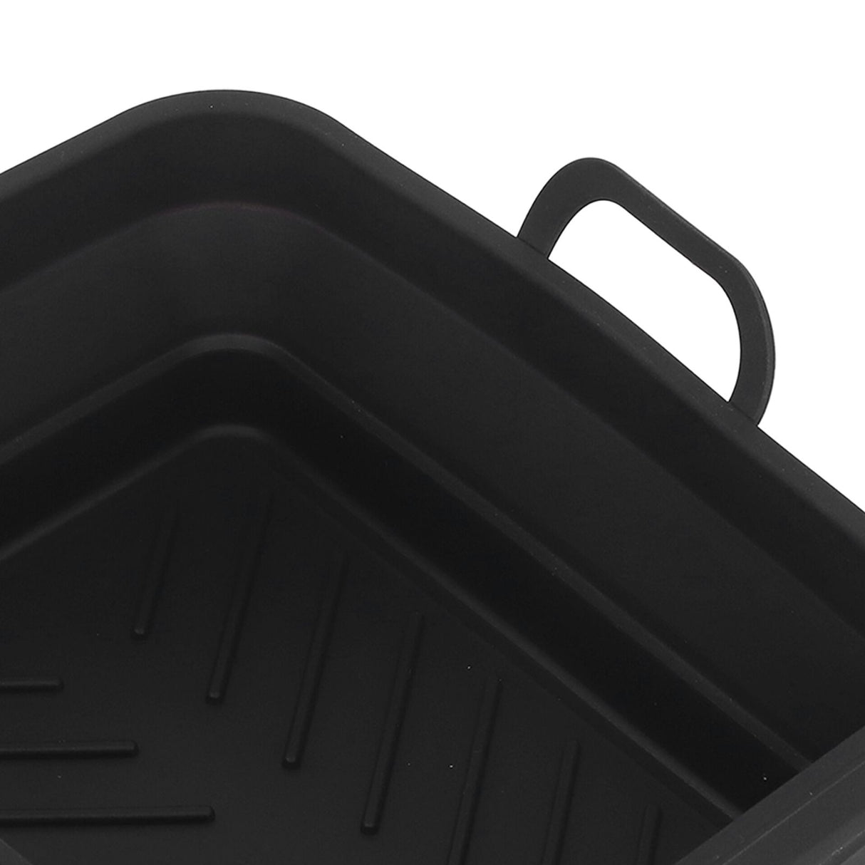 Silicone Air Cooker Pot Rectangular Fryer Liner Tray Replacement for Kitchen Cooking Accessories Black