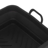 Silicone Air Cooker Pot Rectangular Fryer Liner Tray Replacement for Kitchen Cooking Accessories Black - Extra Image
