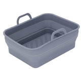 Silicone Air Cooker Pot Rectangular Fryer Liner Tray Replacement for Kitchen Cooking Accessories Grey