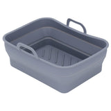 Silicone Air Cooker Pot Rectangular Fryer Liner Tray Replacement for Kitchen Cooking Accessories Grey