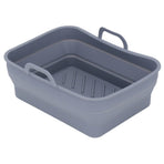 Silicone Air Cooker Pot Rectangular Fryer Liner Tray Replacement for Kitchen Cooking Accessories Grey