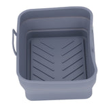 Silicone Air Cooker Pot Rectangular Fryer Liner Tray Replacement for Kitchen Cooking Accessories Grey