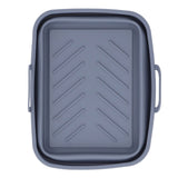 Silicone Air Cooker Pot Rectangular Fryer Liner Tray Replacement for Kitchen Cooking Accessories Grey