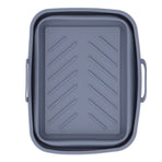 Silicone Air Cooker Pot Rectangular Fryer Liner Tray Replacement for Kitchen Cooking Accessories Grey