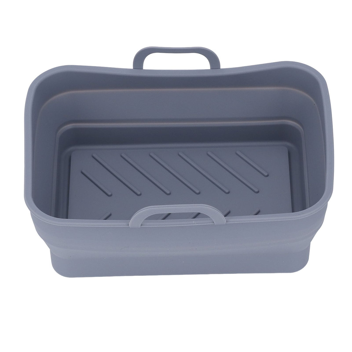 Silicone Air Cooker Pot Rectangular Fryer Liner Tray Replacement for Kitchen Cooking Accessories Grey