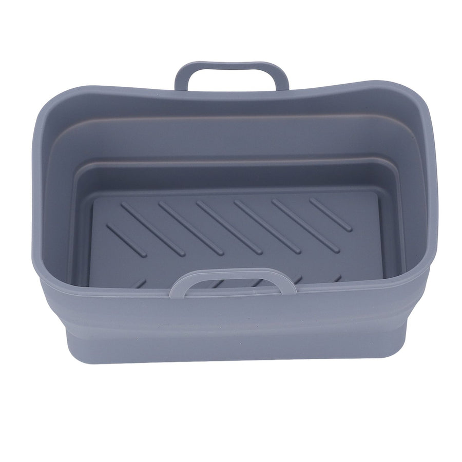 Silicone Air Cooker Pot Rectangular Fryer Liner Tray Replacement for Kitchen Cooking Accessories Grey