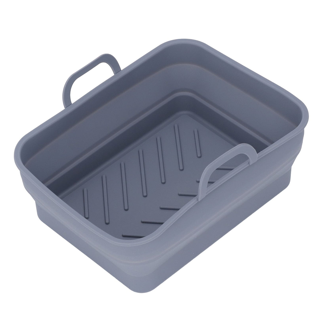 Silicone Air Cooker Pot Rectangular Fryer Liner Tray Replacement for Kitchen Cooking Accessories Grey