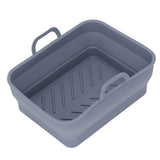 Silicone Air Cooker Pot Rectangular Fryer Liner Tray Replacement for Kitchen Cooking Accessories Grey