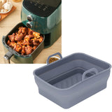Silicone Air Cooker Pot Rectangular Fryer Liner Tray Replacement for Kitchen Cooking Accessories Grey - Extra Image