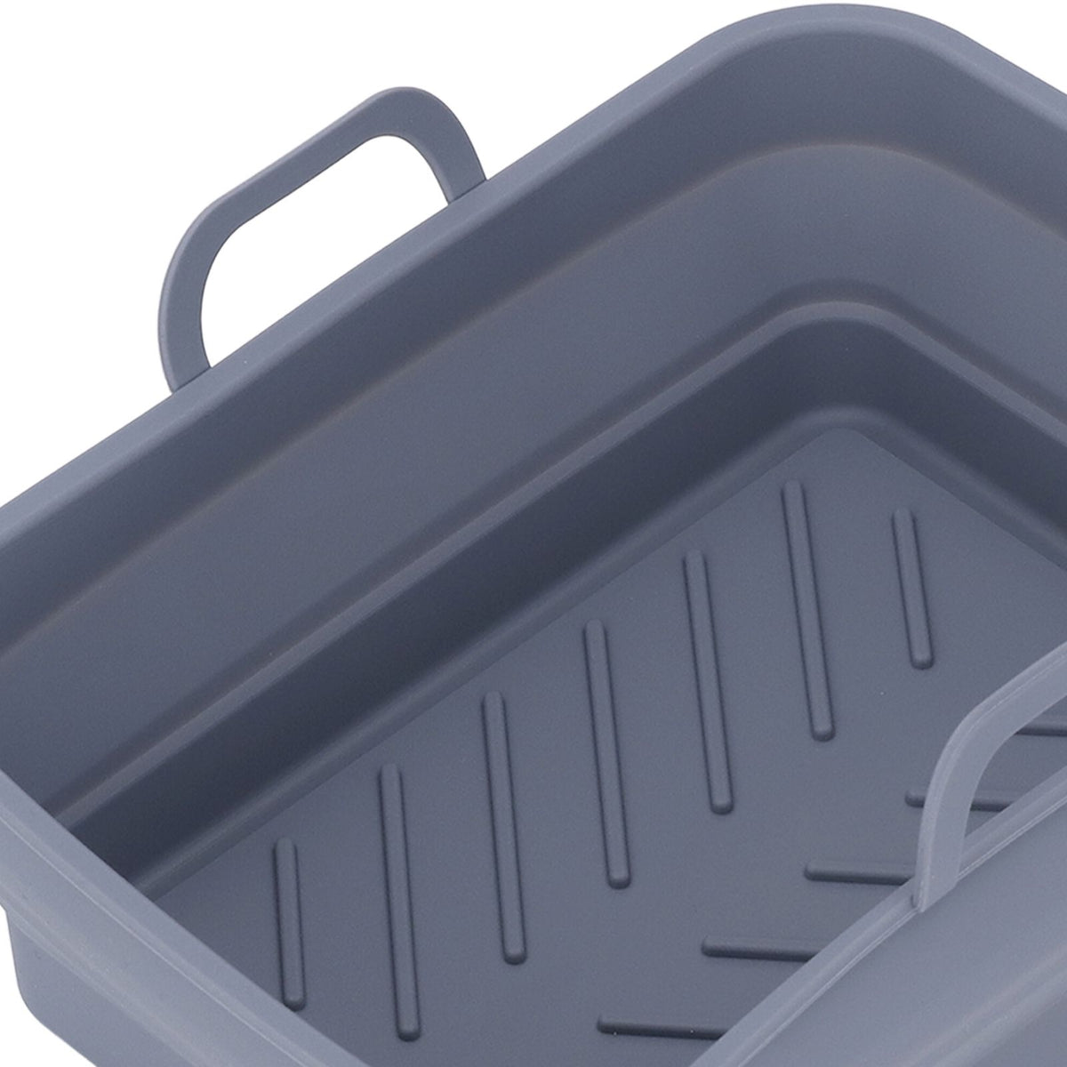 Silicone Air Cooker Pot Rectangular Fryer Liner Tray Replacement for Kitchen Cooking Accessories Grey