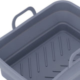 Silicone Air Cooker Pot Rectangular Fryer Liner Tray Replacement for Kitchen Cooking Accessories Grey - Extra Image