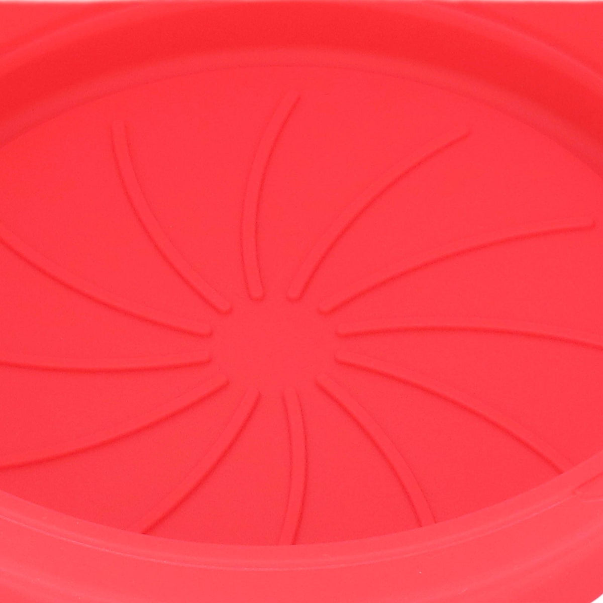 Foldable Fryer Silicone Liner Food Grade High Temperature Resistant Round Fryer Silicone Pot Red Diameter 21CM