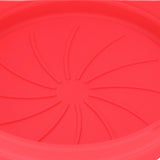 Foldable Fryer Silicone Liner Food Grade High Temperature Resistant Round Fryer Silicone Pot Red Diameter 21CM