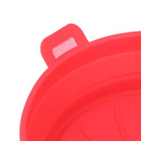 Foldable Fryer Silicone Liner Food Grade High Temperature Resistant Round Fryer Silicone Pot Red Diameter 21CM - Extra Image