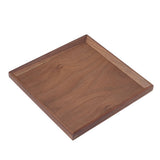 Black Walnut Tray Simple Fashion Serving Tray Serve Tea Fruit Cheese Wine Or Meals Medium Square - Rear View