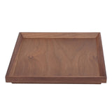 Black Walnut Tray Simple Fashion Serving Tray Serve Tea Fruit Cheese Wine Or Meals Medium Square