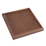 Black Walnut Tray Simple Fashion Serving Tray Serve Tea Fruit Cheese Wine Or Meals Medium Square