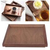 Black Walnut Tray Simple Fashion Serving Tray Serve Tea Fruit Cheese Wine Or Meals Medium Square - Extra Image