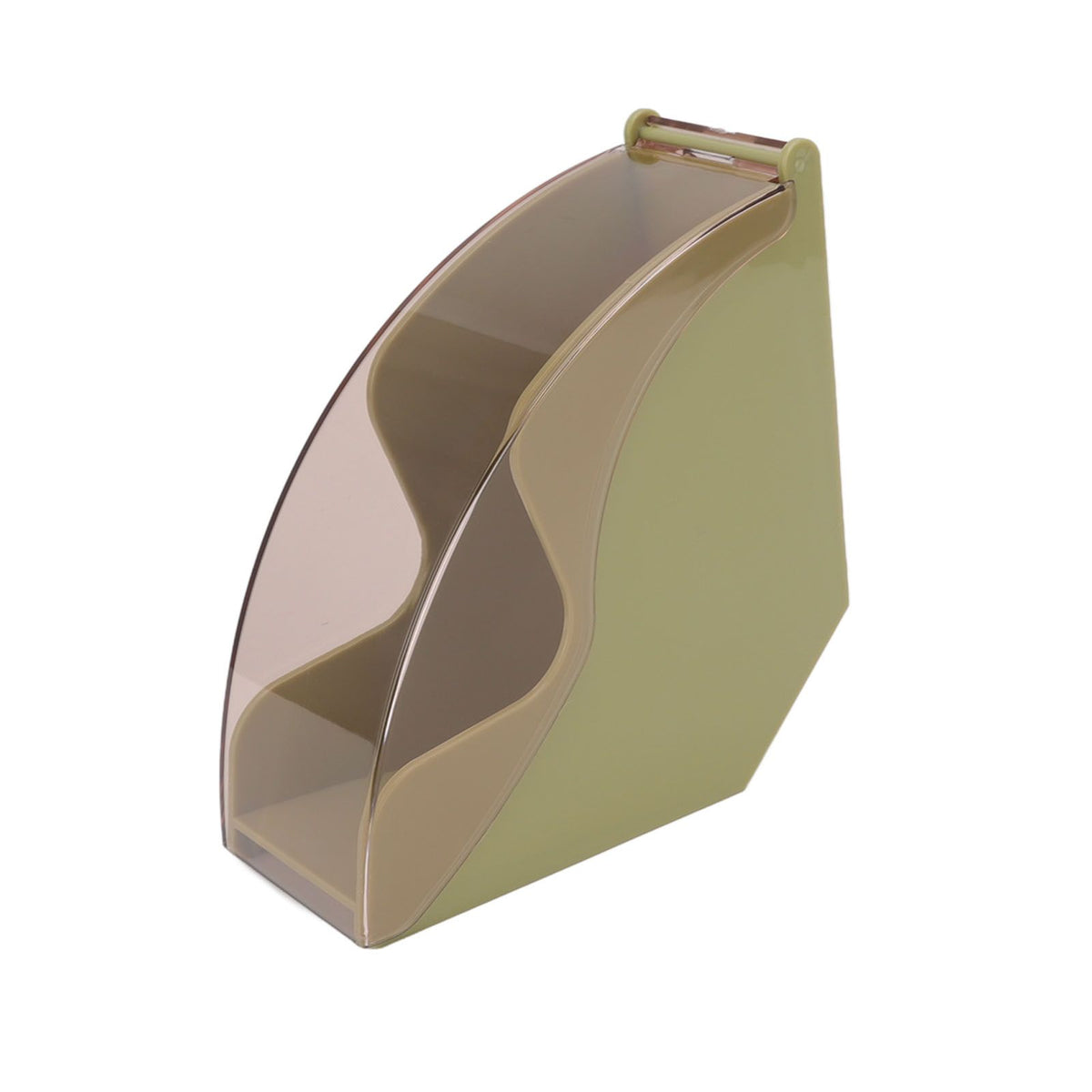 Coffee Filter Paper Storage Box Dustproof Plastic Filter Paper Rack Hand Brewed Coffee Filter Holder with Cover Green