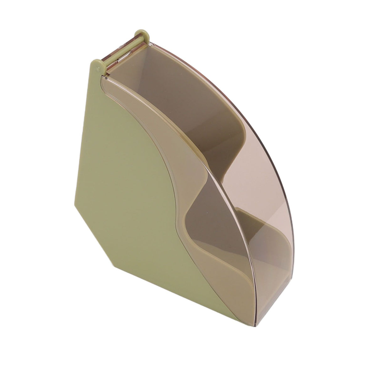Coffee Filter Paper Storage Box Dustproof Plastic Filter Paper Rack Hand Brewed Coffee Filter Holder with Cover Green