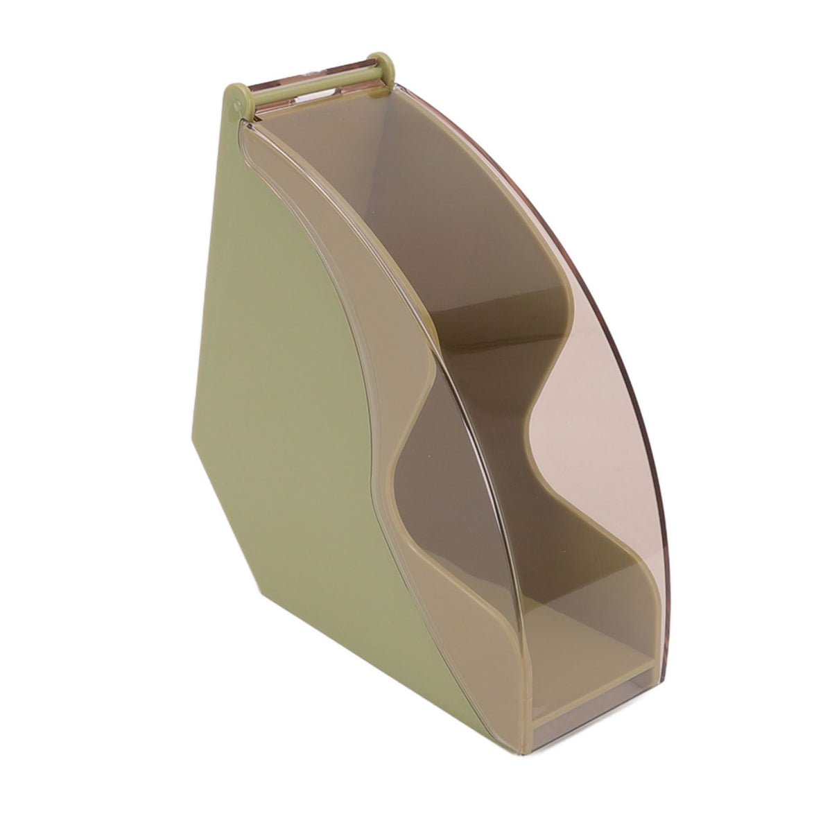 Coffee Filter Paper Storage Box Dustproof Plastic Filter Paper Rack Hand Brewed Coffee Filter Holder with Cover Green