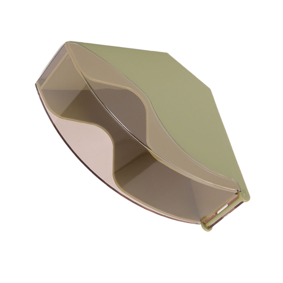 Coffee Filter Paper Storage Box Dustproof Plastic Filter Paper Rack Hand Brewed Coffee Filter Holder with Cover Green
