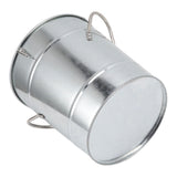 Ice Bucket Round with Ice Shovel Galvanized Sheet Plastic Beer Chiller Bin for Bar Home Wood Color - Extra Image