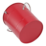 Ice Bucket Round with Ice Shovel Galvanized Sheet Plastic Beer Chiller Bin for Bar Home Red - Extra Image