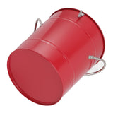 Ice Bucket Round with Ice Shovel Galvanized Sheet Plastic Beer Chiller Bin for Bar Home Red - Extra Image