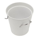 Ice Bucket Round with Ice Shovel Galvanized Sheet Plastic Beer Chiller Bin for Bar Home White