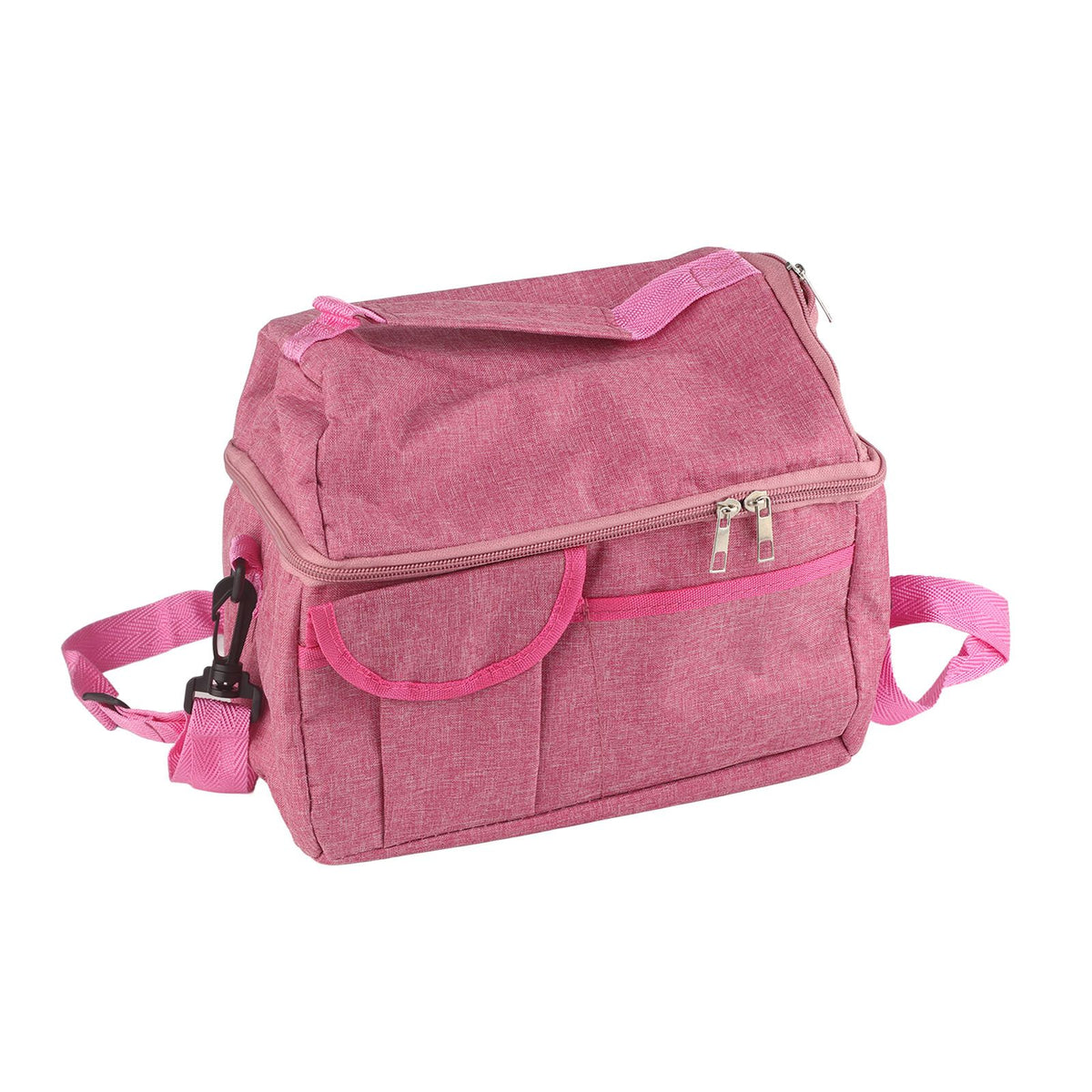 Rose Red Breastmilk Cooler Transport Bag Waterproof Large Double Layer Insulation Lunchbox Shoulder Bag