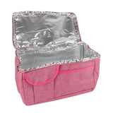 Rose Red Breastmilk Cooler Transport Bag Waterproof Large Double Layer Insulation Lunchbox Shoulder Bag