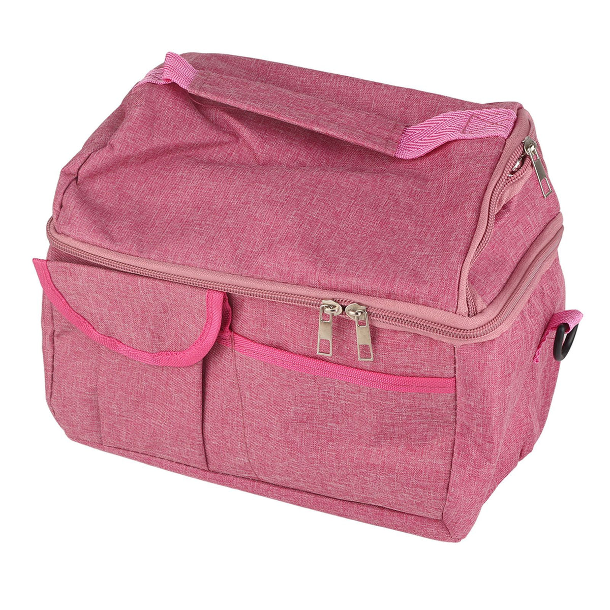 Rose Red Breastmilk Cooler Transport Bag Waterproof Large Double Layer Insulation Lunchbox Shoulder Bag
