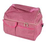 Rose Red Breastmilk Cooler Transport Bag Waterproof Large Double Layer Insulation Lunchbox Shoulder Bag - 45-Degree Angle