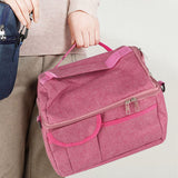 Rose Red Breastmilk Cooler Transport Bag Waterproof Large Double Layer Insulation Lunchbox Shoulder Bag