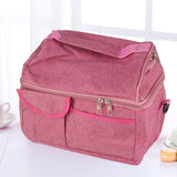 Rose Red Breastmilk Cooler Transport Bag Waterproof Large Double Layer Insulation Lunchbox Shoulder Bag