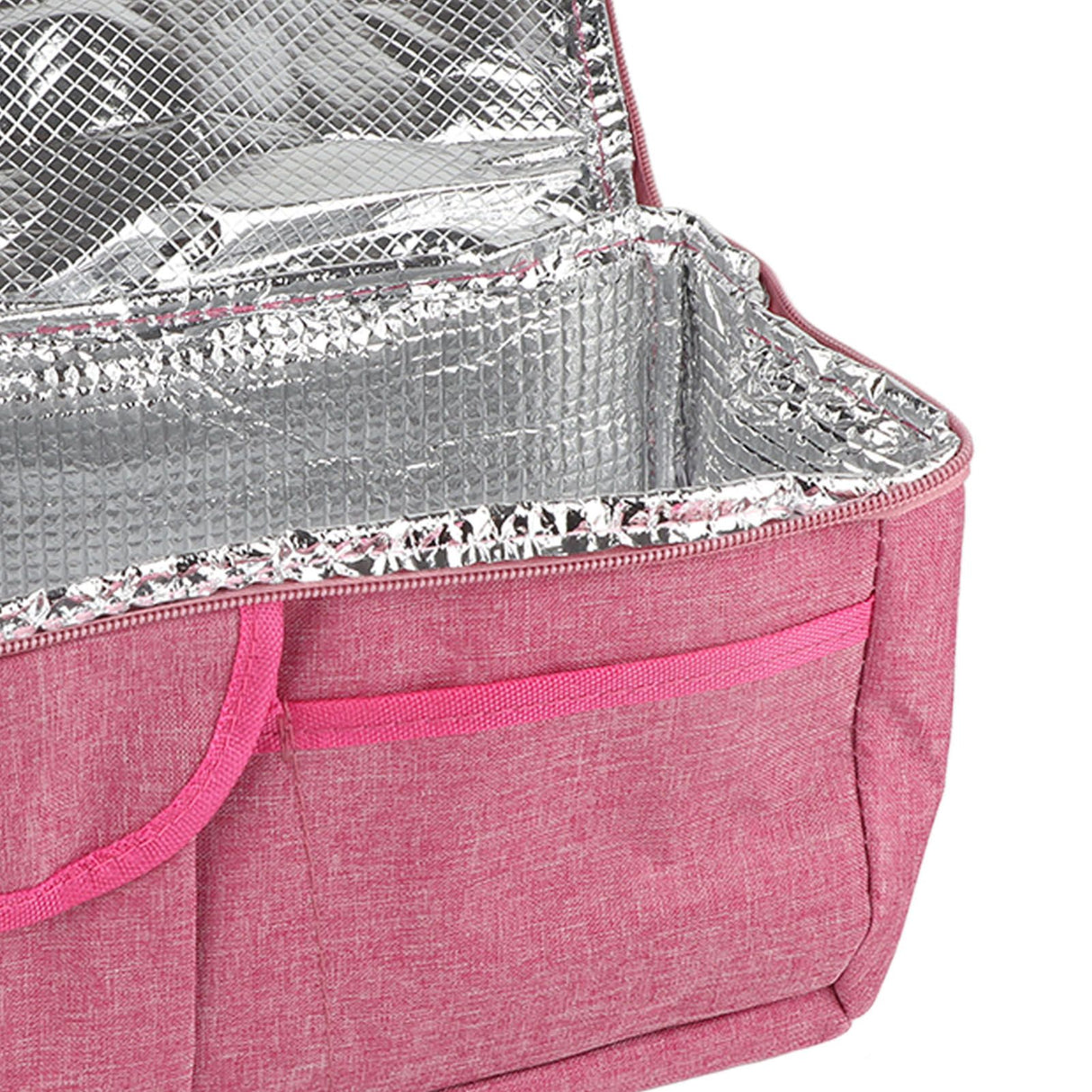 Rose Red Breastmilk Cooler Transport Bag Waterproof Large Double Layer Insulation Lunchbox Shoulder Bag