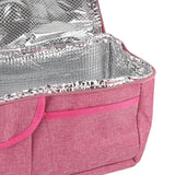Rose Red Breastmilk Cooler Transport Bag Waterproof Large Double Layer Insulation Lunchbox Shoulder Bag